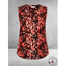 KAFFE CURVE Top Cami Grenadine Leopard 